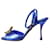 Dolce & Gabbana Sandales à talons bleues avec détail de boucle en forme de cœur - taille EU 36.5 Cuir  ref.1218292