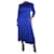Isabel Marant Vestido midi de cetim Jaboti azul royal - tamanho Reino Unido 14 Viscose  ref.1218298