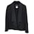 CHANEL Black Wool CC Logo Button Jacket Blazer  ref.1218312