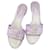 Chanel Lila Python-Flip-Flops mit CC-Logo Leder  ref.1218317