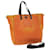 Tote PRADA sacola de nylon 2maneira laranja autenticação 63385  ref.1218373