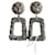 Boucles d'oreilles pendantes rectangulaires "MAX MARA" Métal Argenté  ref.1218576