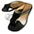 Hermès sandali Nero Pelle verniciata  ref.1218590