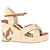 Jimmy Choo Dellena 100 Raffia Wedge Sandals in Beige Raffia White Cream Cellulose fibre  ref.1218609