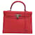 Hermès DEVOLUCIONES DEL BOLSO HERMES KELLY II 35 BOLSO DE MANO ROJO DE PIEL TOGO ROJO Roja Cuero  ref.1218734