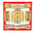 Hermès carré 90 Sciarpa di seta Sanssoucy Rosso Tela  ref.1218884