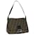 FENDI Zucca Canvas Mamma Baguette Shoulder Bag Black Brown Auth 63693 Cloth  ref.1219300