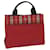 BURBERRY Nova Check Hand Bag Nylon Red Auth ep2927  ref.1219332