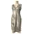 Chanel FW 1999 OPEN BACK DRESS SILVER LEATHER Lambskin leather - collector’s piece. Silvery Grey  ref.1219439