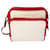 Hermès Rouge Garnace Clèmence & Toile Helena Bag Red Beige Leather Cloth  ref.1219880