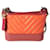 Chanel Orange & Red Aged Calfskin Chevron Quilted Small Gabrielle Hobo Leather  ref.1219898