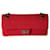 Chanel Red Jersey East West Reissue gefütterte Überschlagtasche Rot Leinwand  ref.1219901