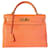 Hermès Orange Togo Retourne Kelly 32 GHW Cuir  ref.1219915