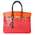 Hermès Rouge Vif, Tangerine, & Rouge H Ostrich Birkin 35 PHW Red Orange Dark red Exotic leather  ref.1219933