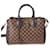 Louis Vuitton Damier Ebene & Purple Python Normandy Bag Brown Exotic leather Cloth  ref.1219946
