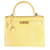 Hermès Casse Shiny Lizard Sellier Kelly 28 GHW Beige Yellow Exotic leather  ref.1219967