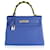 Hermès Limited Edition Bleu Électrique Togo Au Trot Retourne Kelly 28 PHW Blue Leather  ref.1219974