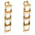 Versace Pendientes colgantes con forma de pirámide de cerámica blanca en 18K oro amarillo  ref.1219977