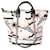 Chanel schwarz, Rosa, & Weiße La Pausa Einkaufstasche aus Segeltuch Pink Mehrfarben Leinwand  ref.1220018