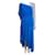 Jenny Packham Vestido de noche de raso y gasa de un hombro Azul Poliéster  ref.1220096