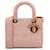 Dior Pink Cannage Médio Lady D-Lite Rosa Lona Pano  ref.1220233
