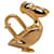 Hermès Encanto de bloqueo de cadena de pelícano dorado de Hermes Metal Chapado en oro  ref.1220262