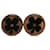 Boucles d'oreilles à clip CC Clover en résine dorée Chanel Plastique  ref.1220285