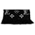 Louis Vuitton Schwarzer Logomania Wool Shine Schal Wolle Tuch  ref.1220292