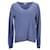 Tommy Hilfiger Womens V Neck Rib Knit Jumper Purple Cotton  ref.1220326