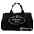 Prada Canapa Logo Tote Bag Black Cloth  ref.1220388