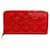 Louis Vuitton Zippy Wallet Cuir vernis Rouge  ref.1220528