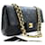 Chanel Classic gefütterte Klappe 10"Chain Shoulder Bag Black Lambskin Schwarz Leder  ref.1220692