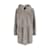 Emporio Armani Shearling Coat with Detachable Hoodie Grey  ref.1220867