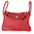 Hermès Rouge Grenat Clémence Leather Lindy 34 PHW Red  ref.1220918