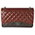 Timeless Chanel Bi-Color Quilted Lambskin Jumbo Double Flap Bag Grey Dark red Leather  ref.1220961