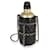Chanel Botella de agua de metal dorado y soporte de piel de cordero acolchada negra Oro blanco Acero  ref.1220976