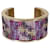 Chanel 2015 Bracelet Manchette Large Plaqué Or Strass Multicolores  ref.1220992