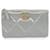 Chanel Gray Quilted Satin Chanel 19 O-Case Blue Grey Cloth  ref.1221030