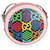 Gucci Sac à bandoulière rond psychédélique multicolore Gg Toile Rose  ref.1221044