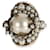 Gucci Floral Buds Brass Tone Faux Pearl Flower Cocktail Ring  ref.1221066