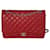 Timeless Chanel Red Quilted Caviar Maxi Classic gefütterte Überschlagtasche Rot Leder  ref.1221099