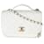 Chanel White Caviar Medium Business Affinity Flap Bag Weiß Leder  ref.1221245