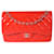 Timeless Bolsa Chanel Red Patent Classic Jumbo forrada com aba Vermelho Couro envernizado  ref.1221264