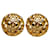 Timeless Chanel Logo CC Dourado Banhado a ouro  ref.1221293