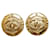Timeless Chanel Logo CC Dourado Banhado a ouro  ref.1221304
