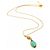 Autre Marque Gold, Collana con pendente in tormalina e corallo D'oro Arancione Verde oliva - vista 2