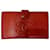 Timeless Logotipo de Chanel CC Roja Cuero  ref.1221873