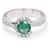 Autre Marque WHITE GOLD, Emerald and Diamond Ring. Silvery Green  ref.1222010
