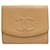 Timeless Logotipo de Chanel CC Beige Cuero  ref.1222102