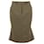 Alexander McQueen Flared Knee-Length Skirt in Khaki Green Cotton  ref.1222160